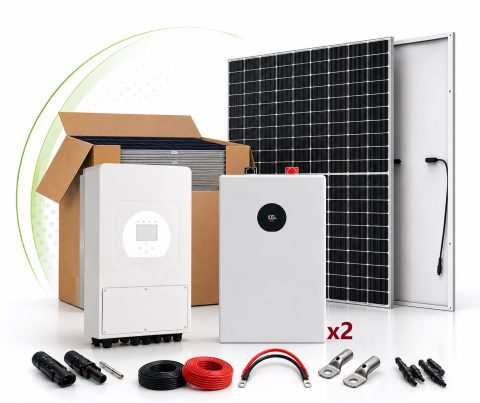 Kit Solar Híbrido de 12KW 48VDC a 380VAC con Batería SE-F16 32KWH
