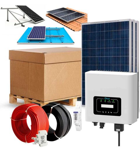 Kit solar 3000wh Autoconsumo Inyección a RED