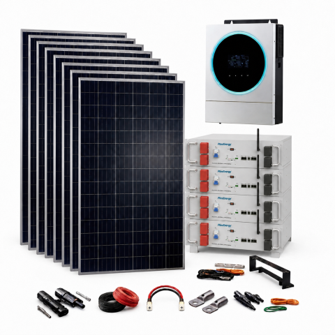 Kit Solar 48V 4000W con Inversor 6kW y Batería Litio PlusEnergy
