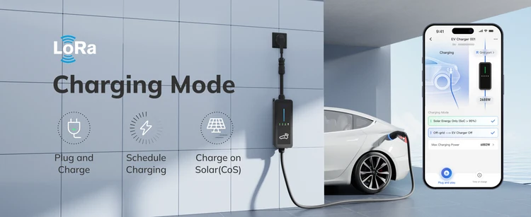 Cargador para coche eléctrico Deye 7 kW/22 kW 6 Modos de carga del cargador Deye: inmediata, programada y solar