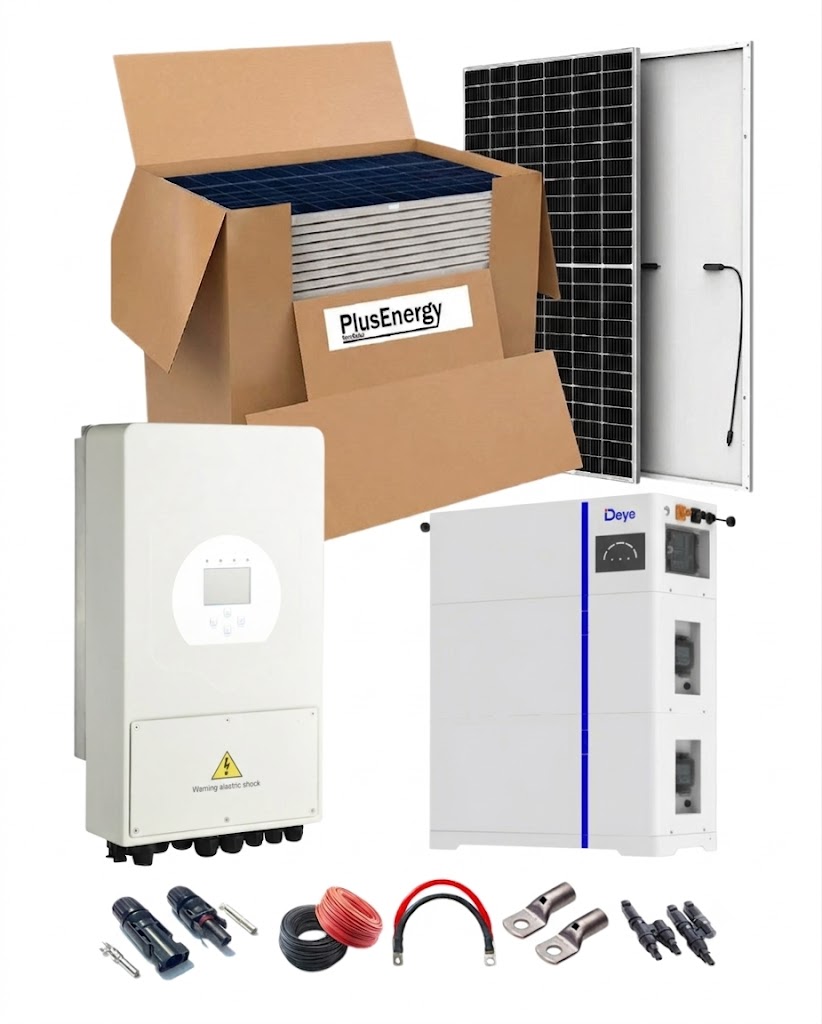 Kit Solar 6000W 48VDC a 230VAC Hibrido Con Batería Litio Aiw-10KWH 1 Kit Solar 6000W 48VDC a 230VAC Hibrido Con Batería Litio Aiw-10KWH