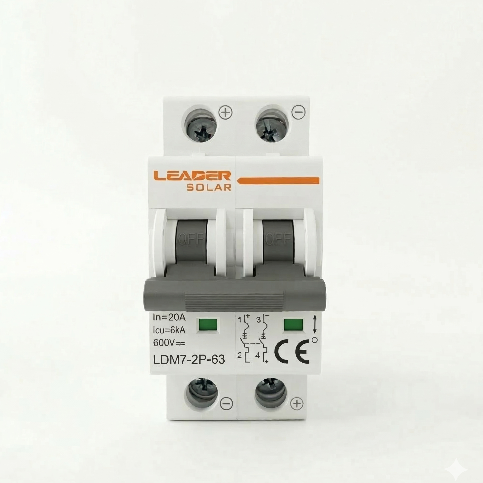 Magnetotermico DC 20A 2P 600V