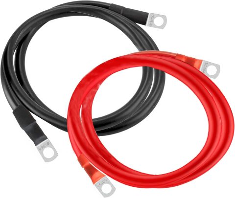 Kit de cables positivo y negativo para batería de litio PlusEnergy W5.1 de 48V con terminales de ojo pre-prensados
