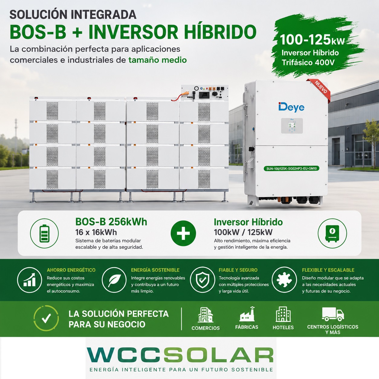 Almacenamiento DEYE C&I: 2 soluciones flexibles 3 Solución DEYE BOS-B Pro para instalación interior